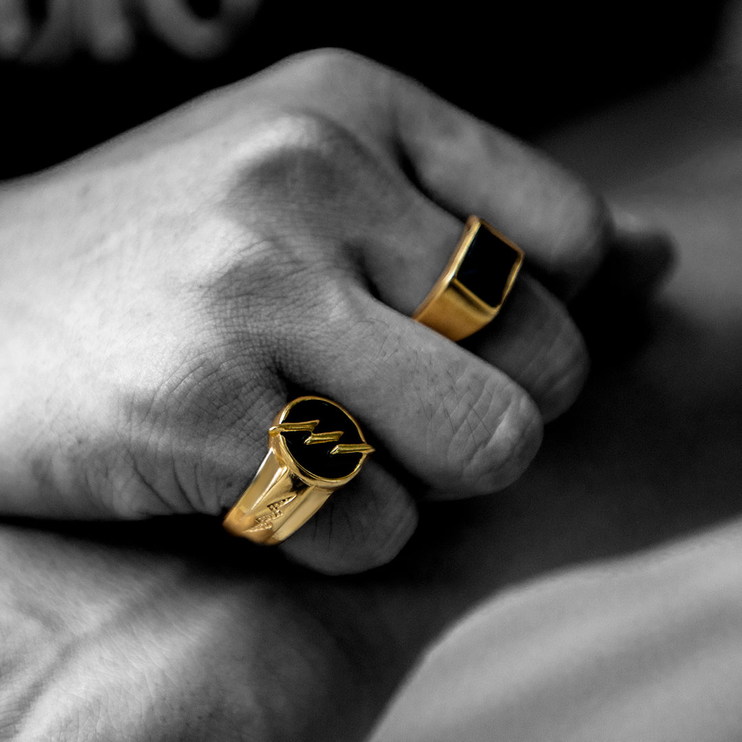 Gold Lightning Stainless Steel Ring Built For Bold Statement Style - Image 5
