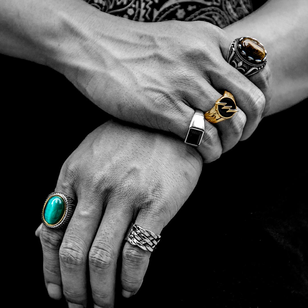 Gold Lightning Stainless Steel Ring Built For Bold Statement Style - Image 6