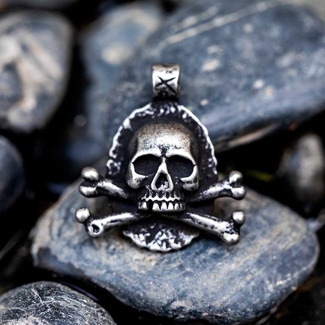 Skull And Crossbones Stainless Steel Pendant With Street Luxury Shine - Image 3