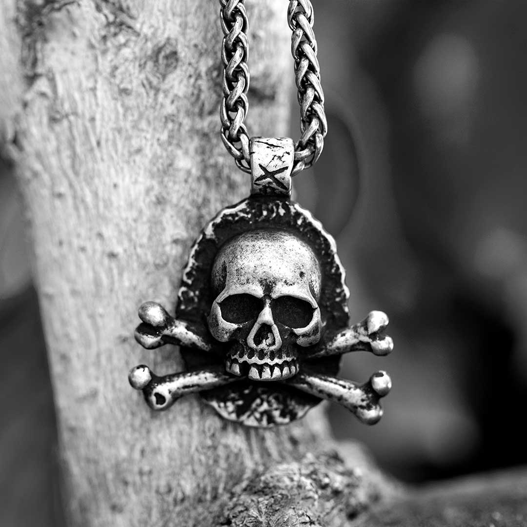 Skull And Crossbones Stainless Steel Pendant With Street Luxury Shine - Image 4