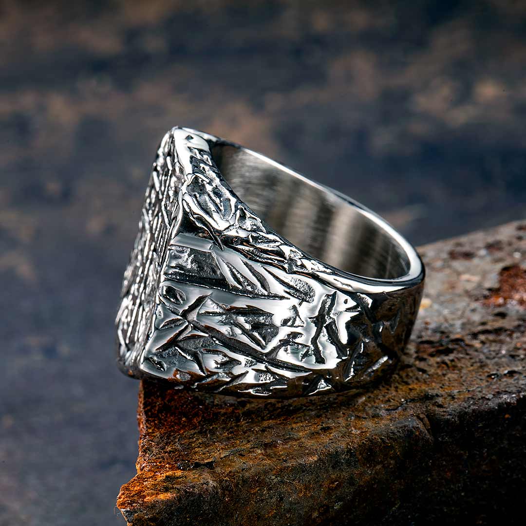 Saves Death Stainless Steel Cross Ring Silver With Street Luxury Shine - Image 4