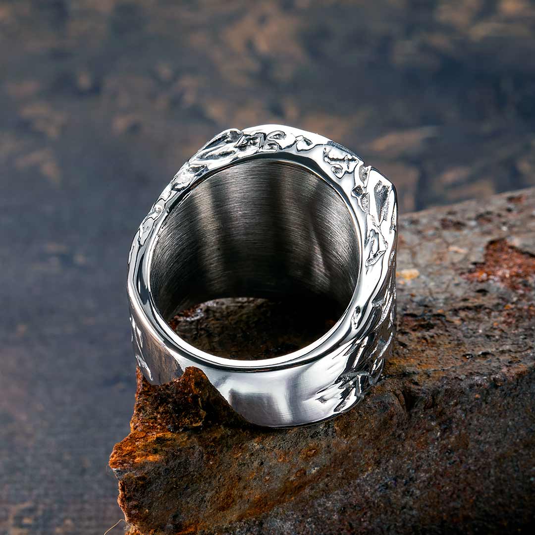 Saves Death Stainless Steel Cross Ring Silver With Street Luxury Shine - Image 5
