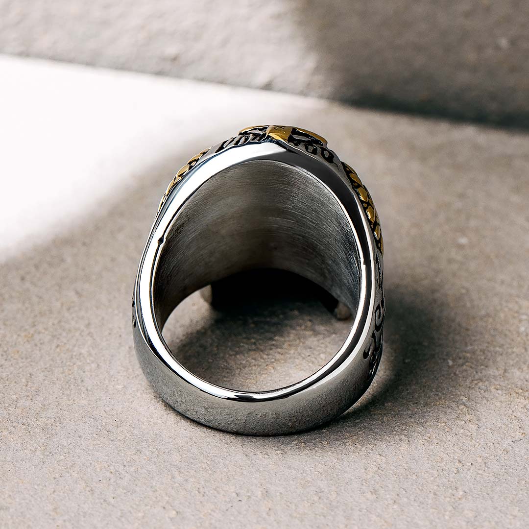 Vintage Cross Sugar Skull Stainless Steel Ring With Street Luxury Shine - Image 5