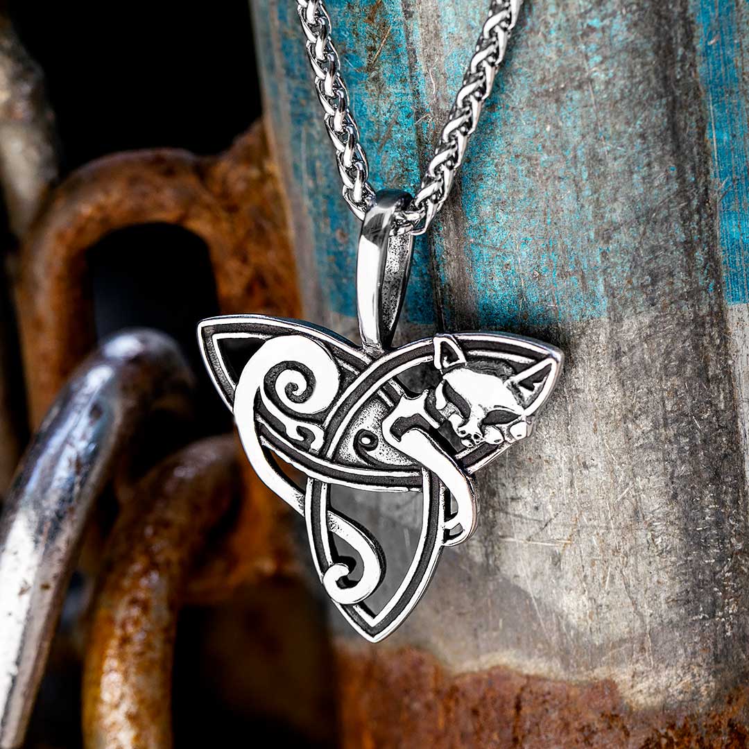 Celtic Fox Stainless Steel Pendant Bold Statement Style With Street Luxury - Image 3