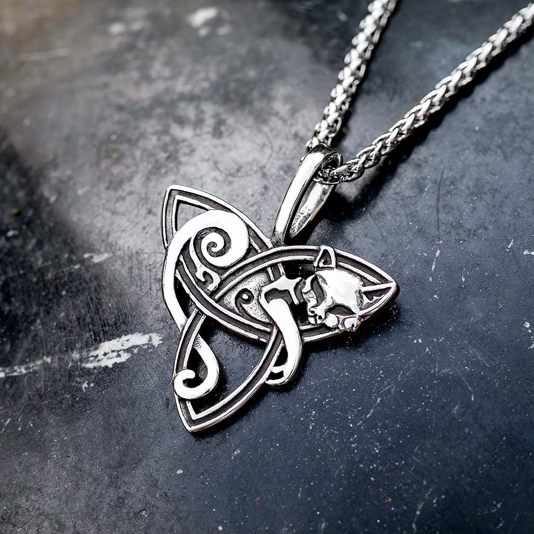 Celtic Fox Stainless Steel Pendant Bold Statement Style With Street Luxury