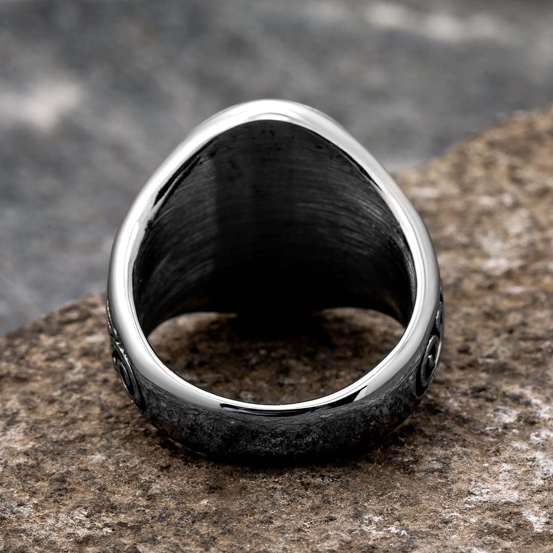 Tree Of Life Celtic Stainless Steel Ring Silver With Street Luxury Shine - Image 5