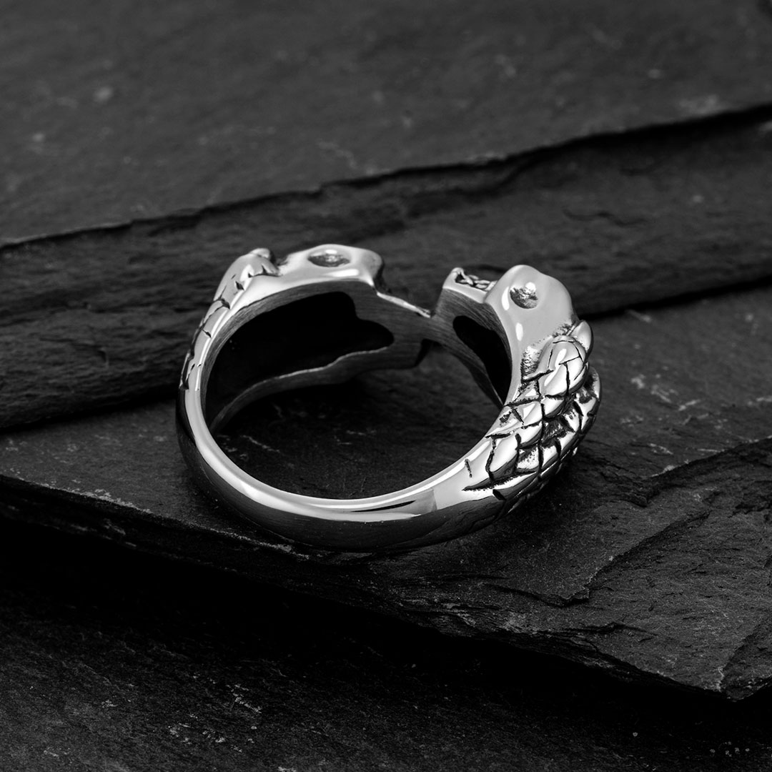 Double Skull Stainless Steel Ring Bold Statement Style With Street Luxury - Image 5