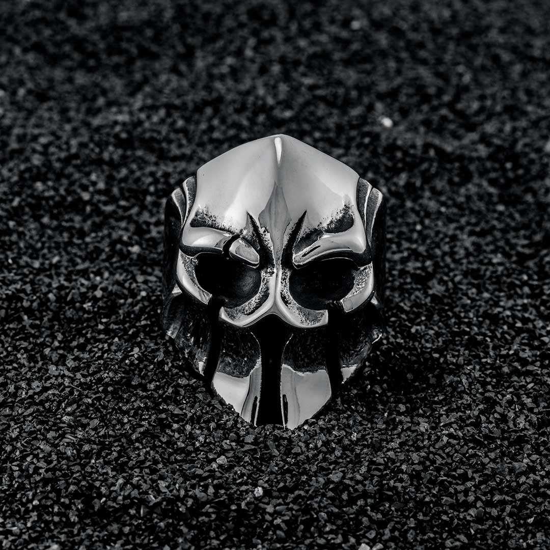Spartan Skull Stainless Steel Ring Bold Statement Style With Street Luxury