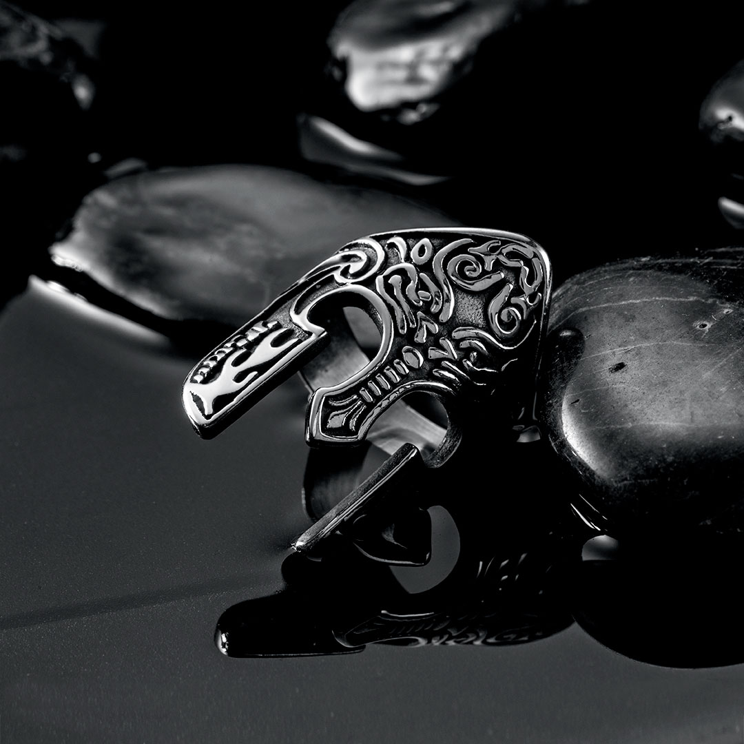 Viking Warrior Spartan Helmet Stainless Steel Ring With Street Luxury Shine - Image 5