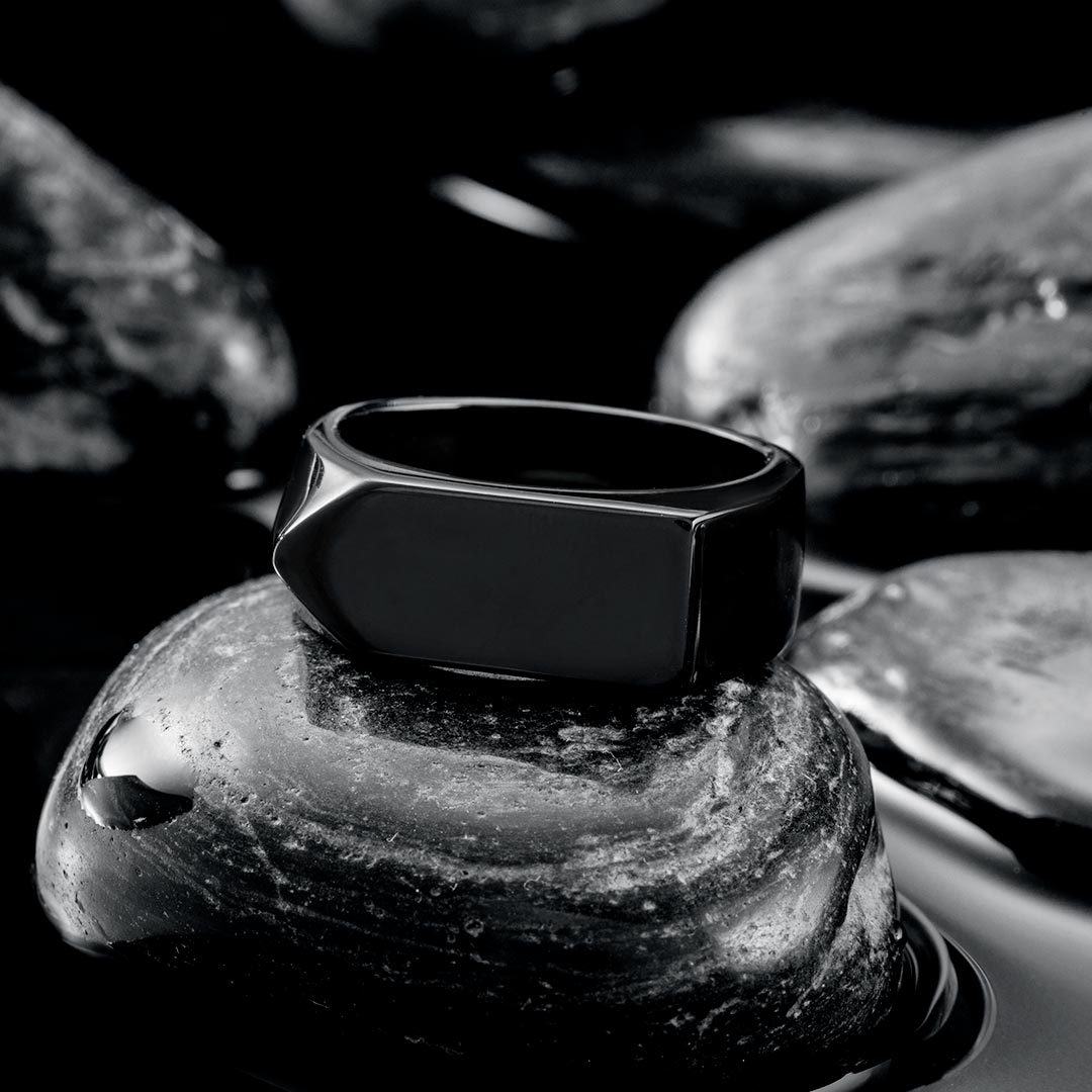 Simple Black Arrow Stainless Steel Ring Silver With Street Luxury Shine - Image 3