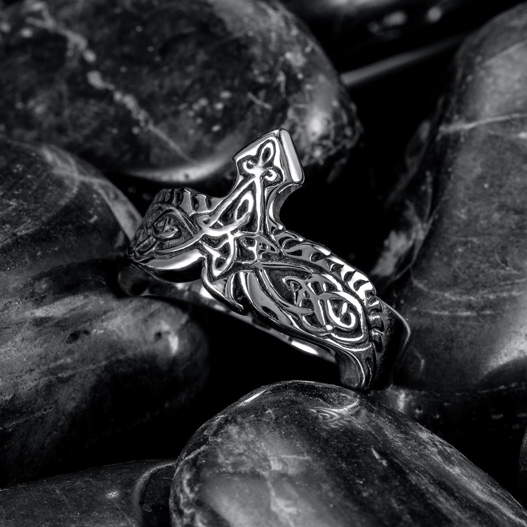 Eagle Viking Celtic Knot Stainless Steel Ring With Street Luxury Shine - Image 3