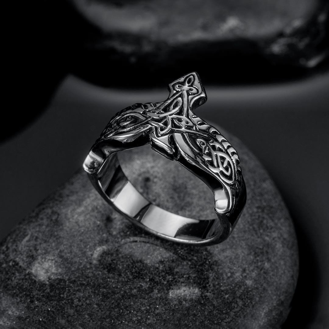 Eagle Viking Celtic Knot Stainless Steel Ring With Street Luxury Shine - Image 4