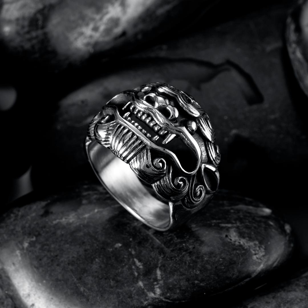 Demon Tiger Stainless Steel Ring Bold Statement Style With Street Luxury - Image 5