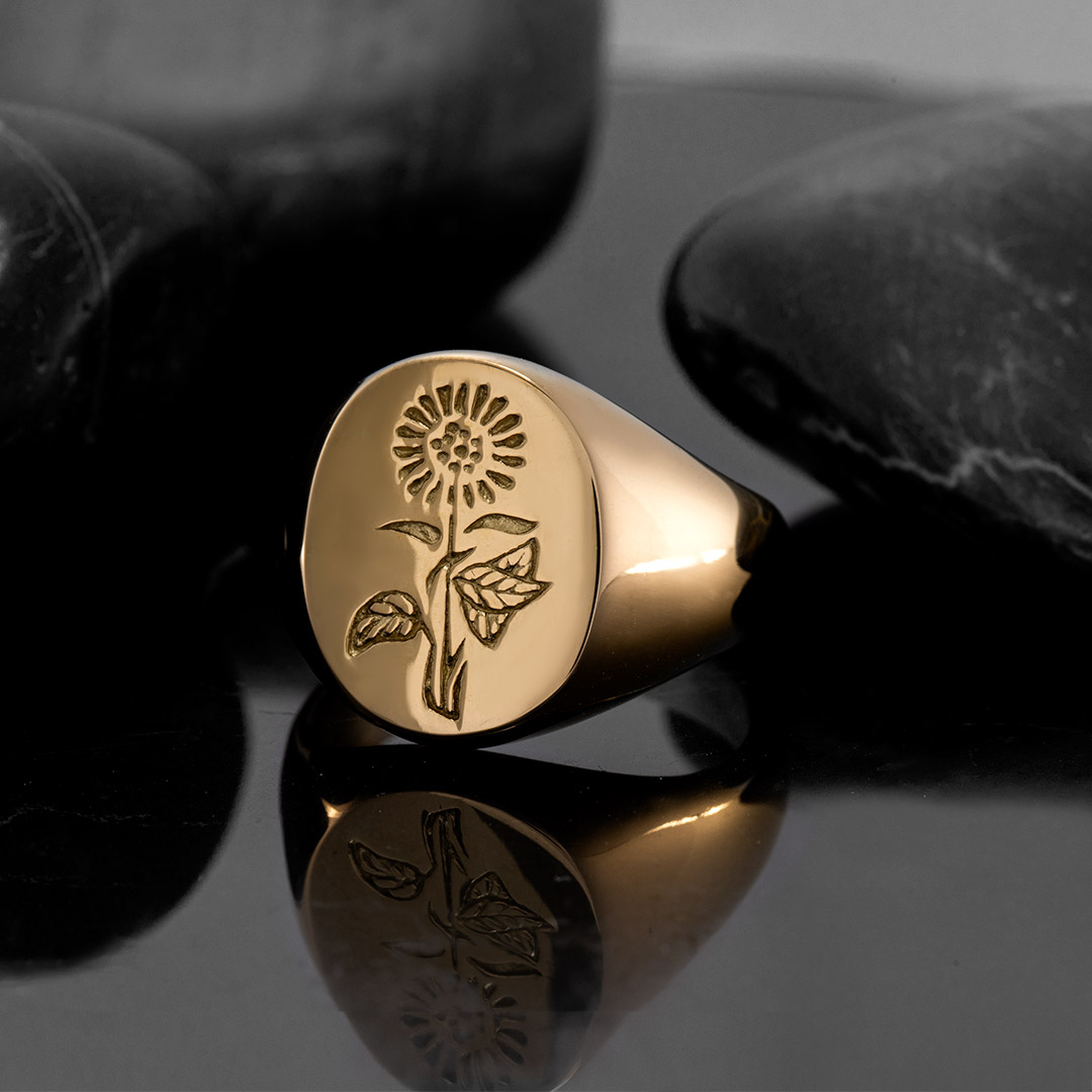 Sunflower Stainless Steel Ring Bold Statement Style With Street Luxury