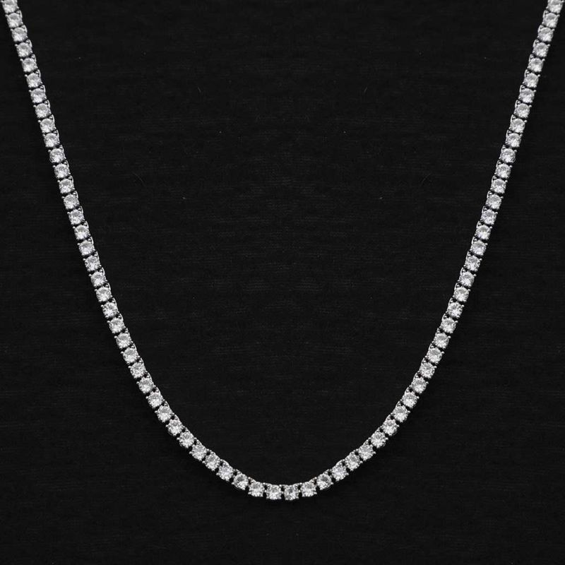3mm Tennis Necklace In White Gold Iced Out Shine With Street Luxury - Image 4