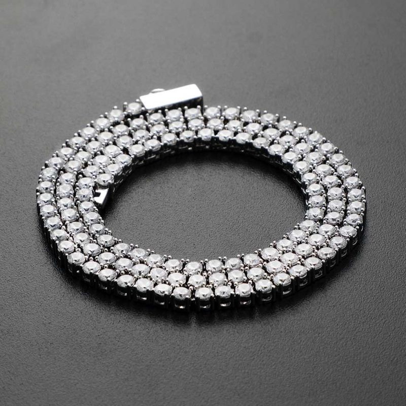 3mm Tennis Necklace In White Gold Iced Out Shine With Street Luxury - Image 5