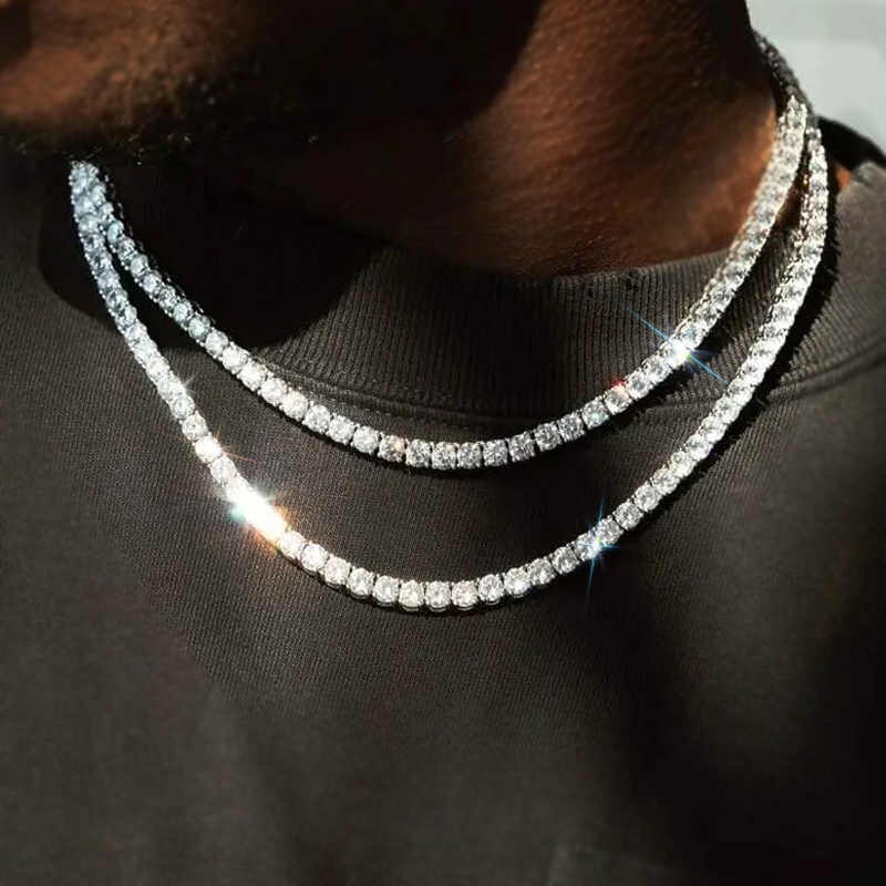 4mm Tennis Chain In White Gold Iced Out With Bold Statement Appeal