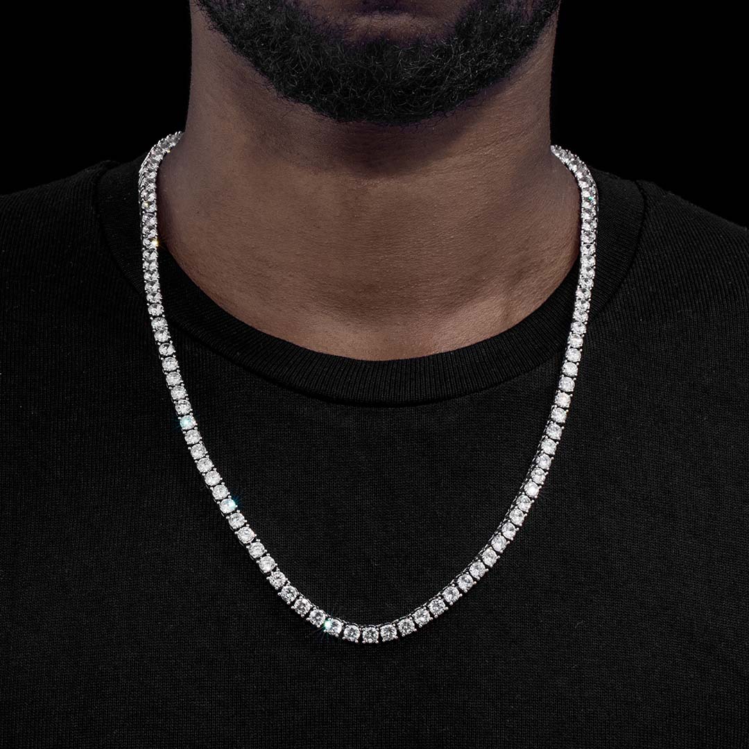 5mm Tennis Necklace In White Gold Iced Out Shine With Street Luxury - Image 3