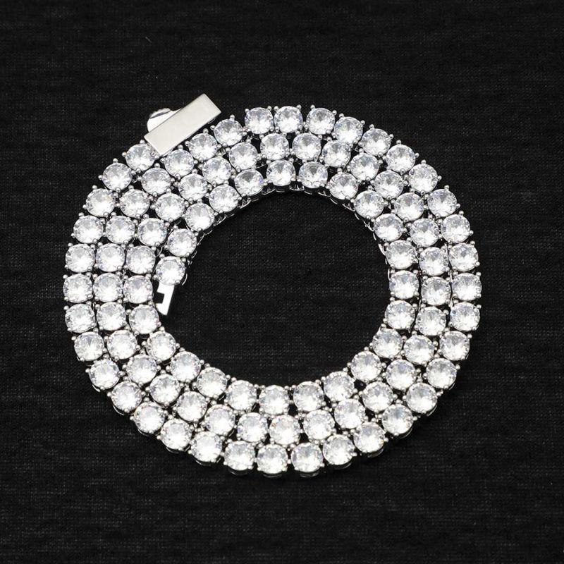 5mm Tennis Necklace In White Gold Iced Out Shine With Street Luxury - Image 4