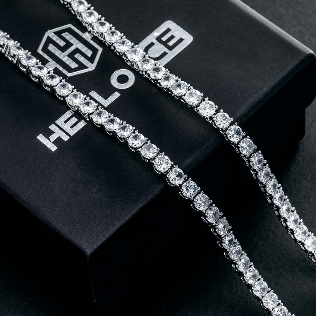 5mm Tennis Necklace In White Gold Iced Out Shine With Street Luxury - Image 5