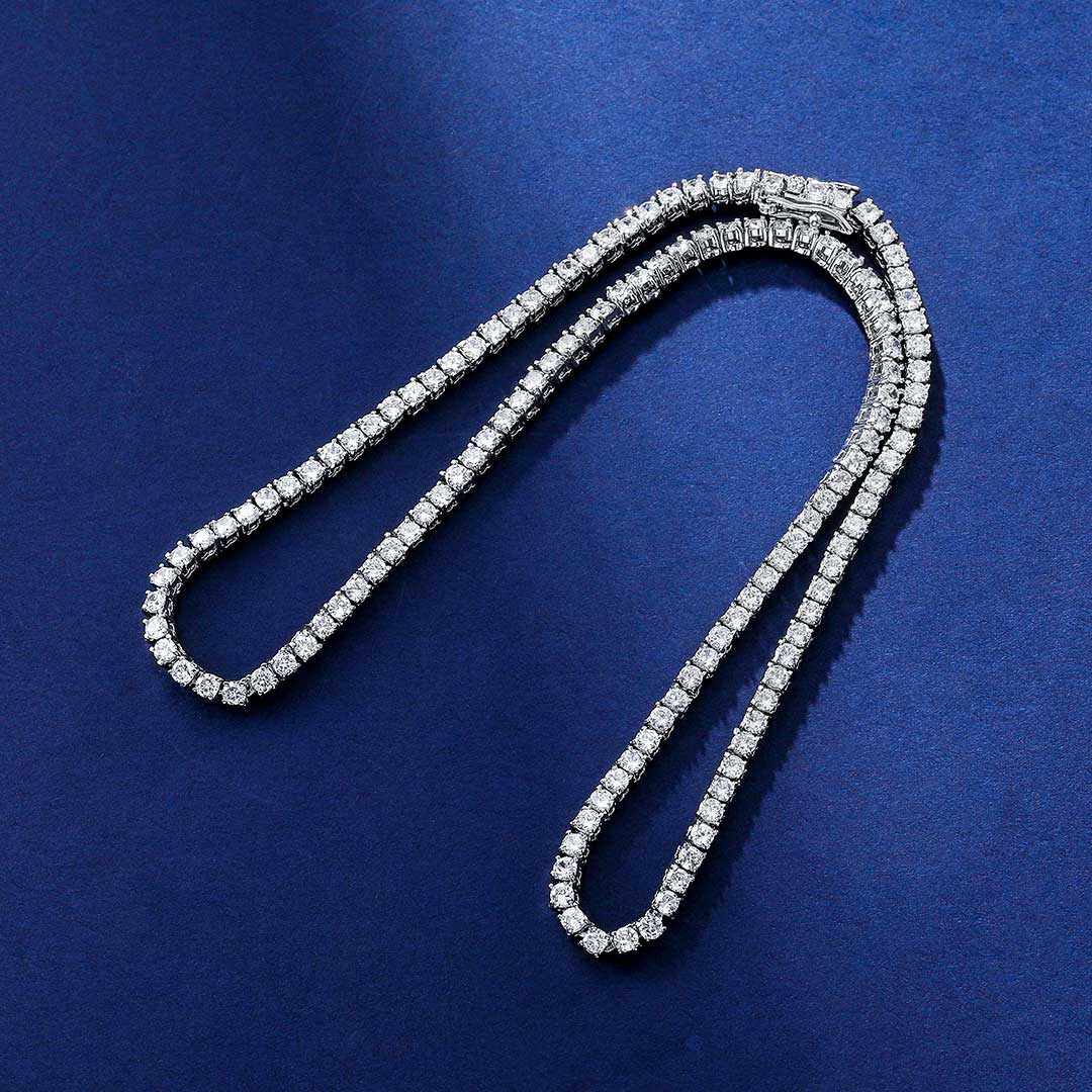 3mm Tennis 18k White Gold Chain Iced Out Shine With Street Luxury - Image 4