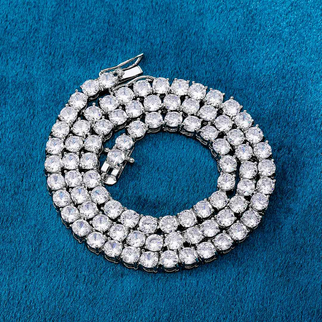 5mm Tennis 18k White Gold Chain Iced Out Shine With Street Luxury - Image 3