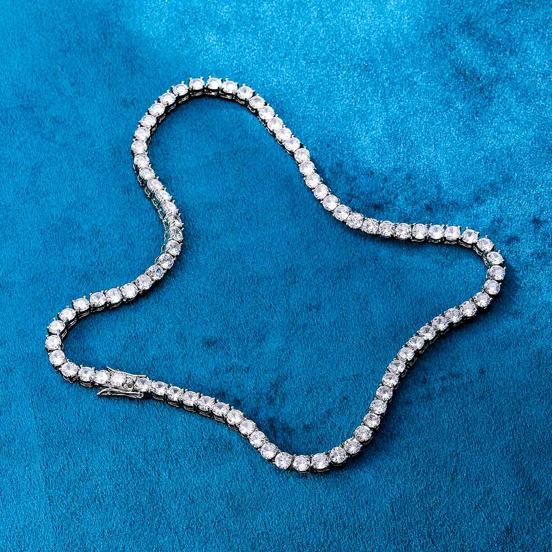5mm Tennis 18k White Gold Chain Iced Out Shine With Street Luxury - Image 4