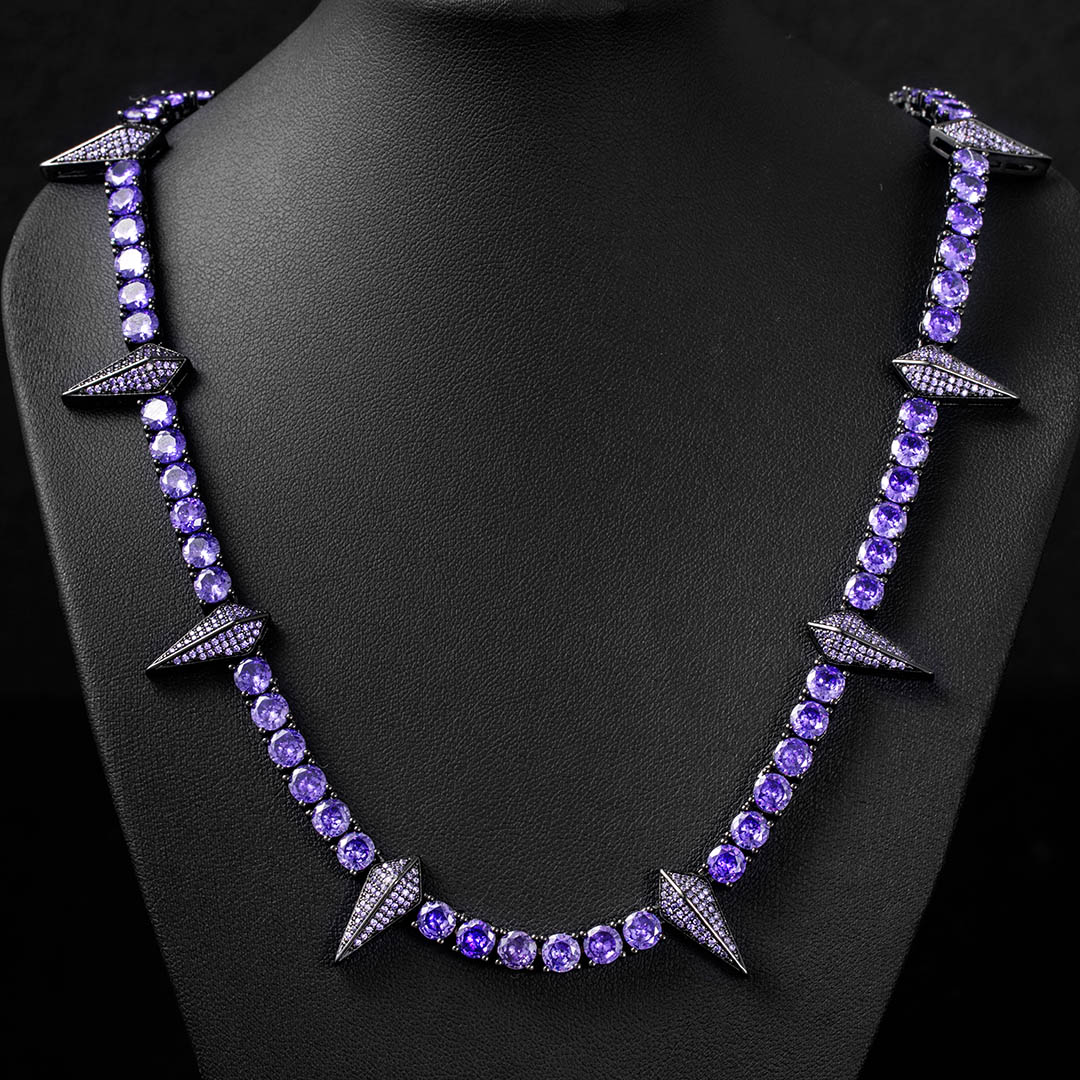 5mm Purple Fight Tooth And Claw Tennis Chain Gold With Street Luxury Shine - Image 5