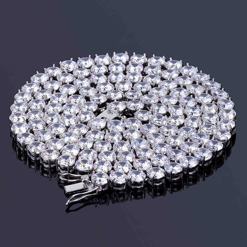 6mm Tennis Necklace In White Gold Iced Out Shine With Street Luxury - Image 3