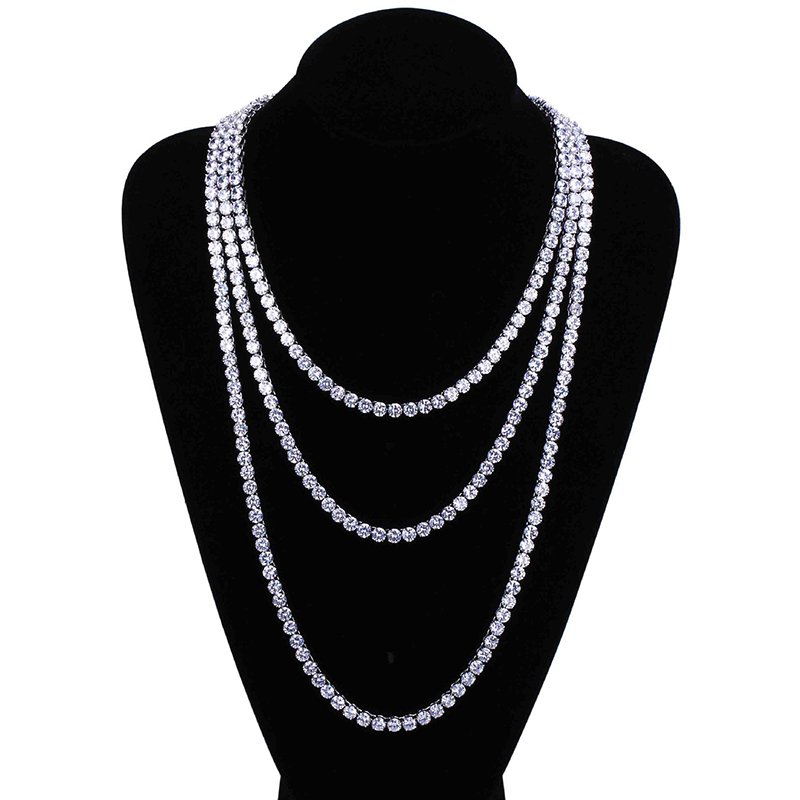6mm Tennis Necklace In White Gold Iced Out Shine With Street Luxury - Image 4