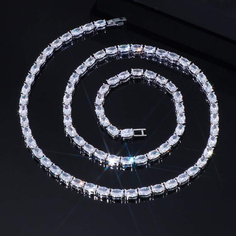 4mm Oval Tennis Chain In White Gold Iced Out Shine With Street Luxury - Image 4
