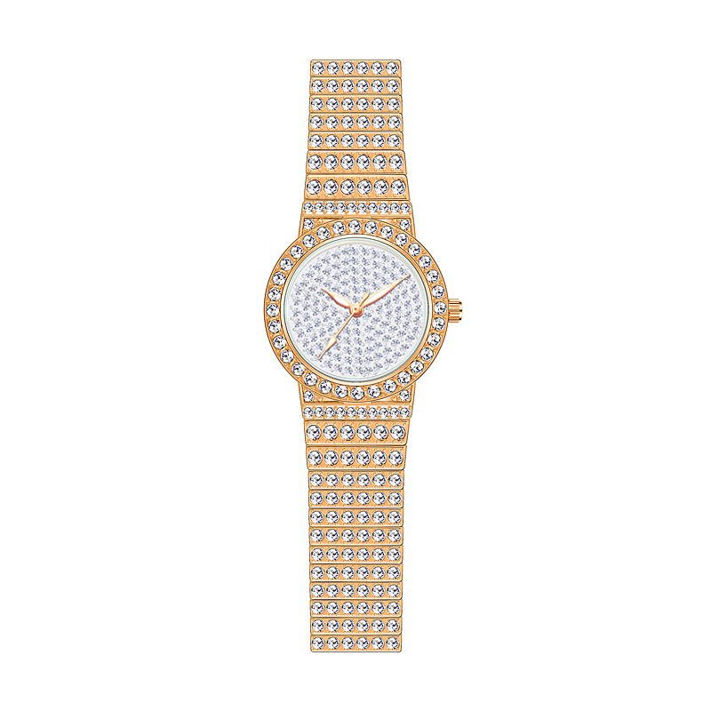 Full Iced Out 24mm Women Classic Round Quartz Watch With Bold Premium Edge - Image 7