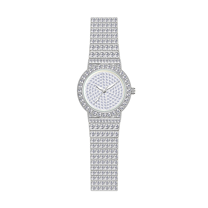 Full Iced Out 24mm Women Classic Round Quartz Watch With Bold Premium Edge - Image 8