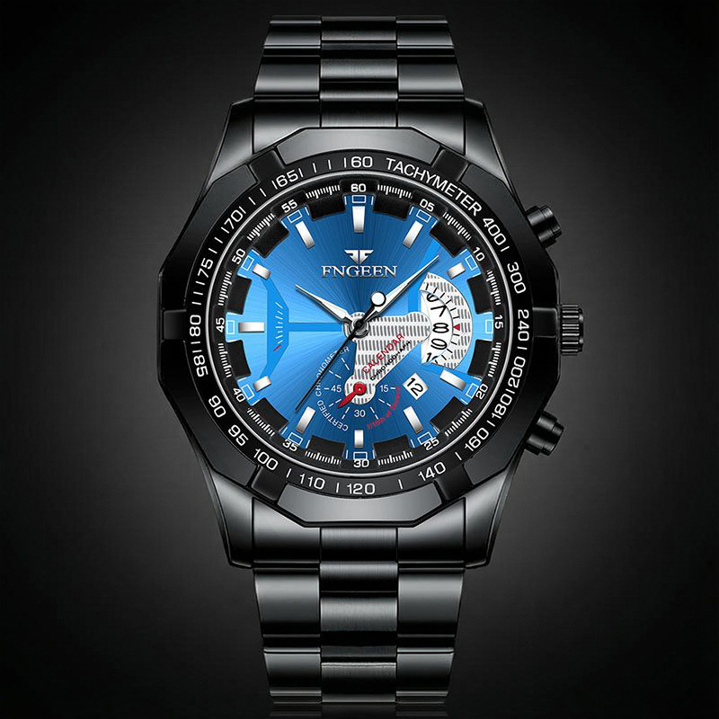 47mm Muti-function Quartz Watch For Men Gold With Street Luxury Shine - Image 7