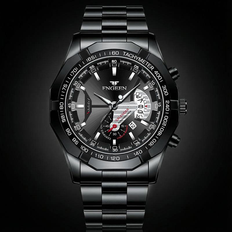 47mm Muti-function Quartz Watch For Men Gold With Street Luxury Shine - Image 8