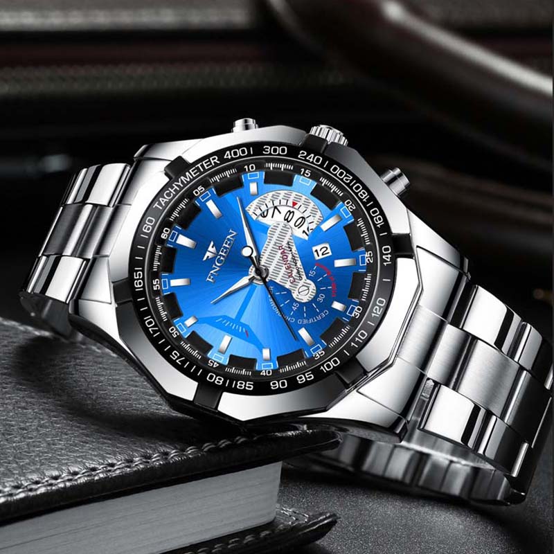 47mm Muti-function Quartz Watch For Men Gold With Street Luxury Shine - Image 10