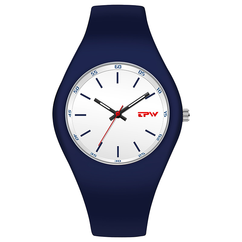 Starry Earth Rainbow Watch With Jelly Color Silicone Strap Silver - Image 3