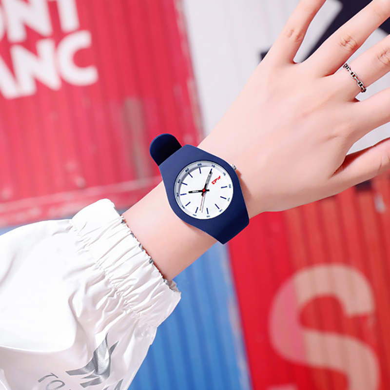 Starry Earth Rainbow Watch With Jelly Color Silicone Strap Silver - Image 4