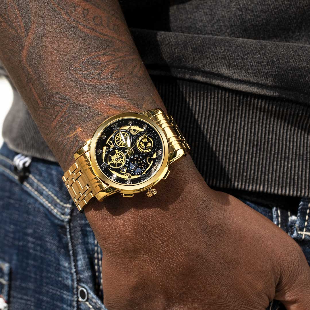 40mm Stainless Steel Quartz Watch Bold Statement Style With Street Luxury - Image 4