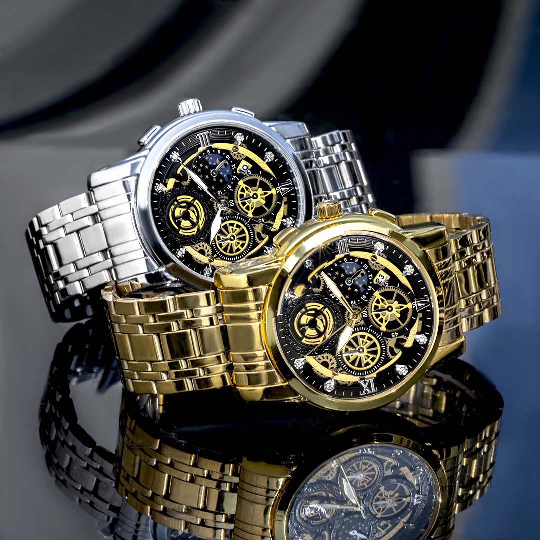 40mm Stainless Steel Quartz Watch Bold Statement Style With Street Luxury