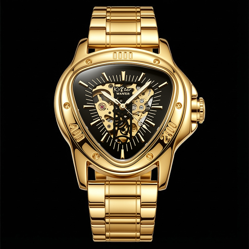 Triangle Skeleton Mechanical Automatic Sport Watch With Street Luxury Shine