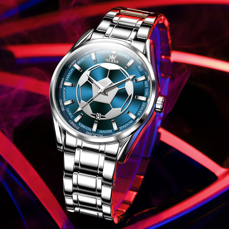 Sport Luminous Waterproof Watch For Men With Stainless Steel Strap Gold - Image 3