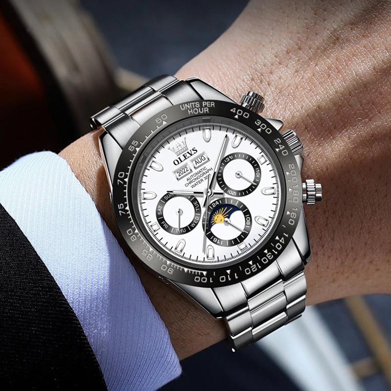 Bold Waterproof Multi-function Luminous Automatic Mechanical Watch For Men