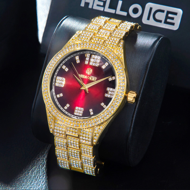 Luxury Iced Out Ruby Roman Numerals Dial Watch With Street Luxury Shine - Image 5