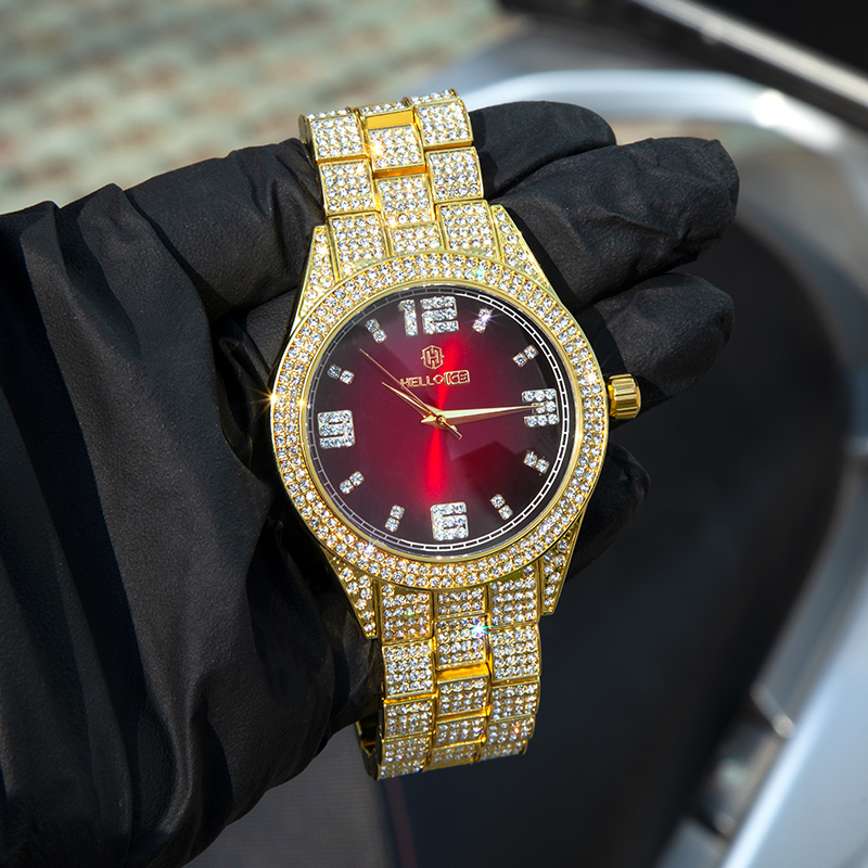 Luxury Iced Out Ruby Roman Numerals Dial Watch With Street Luxury Shine - Image 7