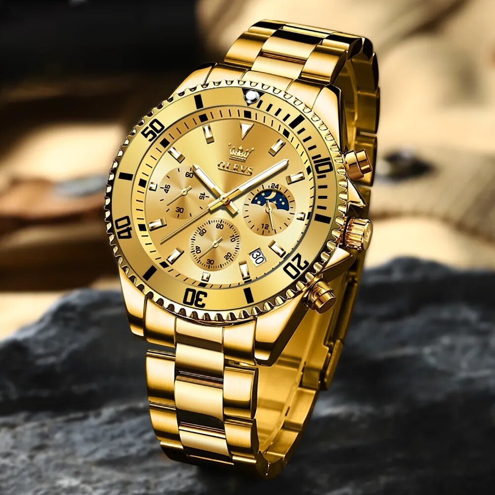 Multi-functional Waterproof Luminous Men's Quartz Stainless Steel Wrist - Image 3