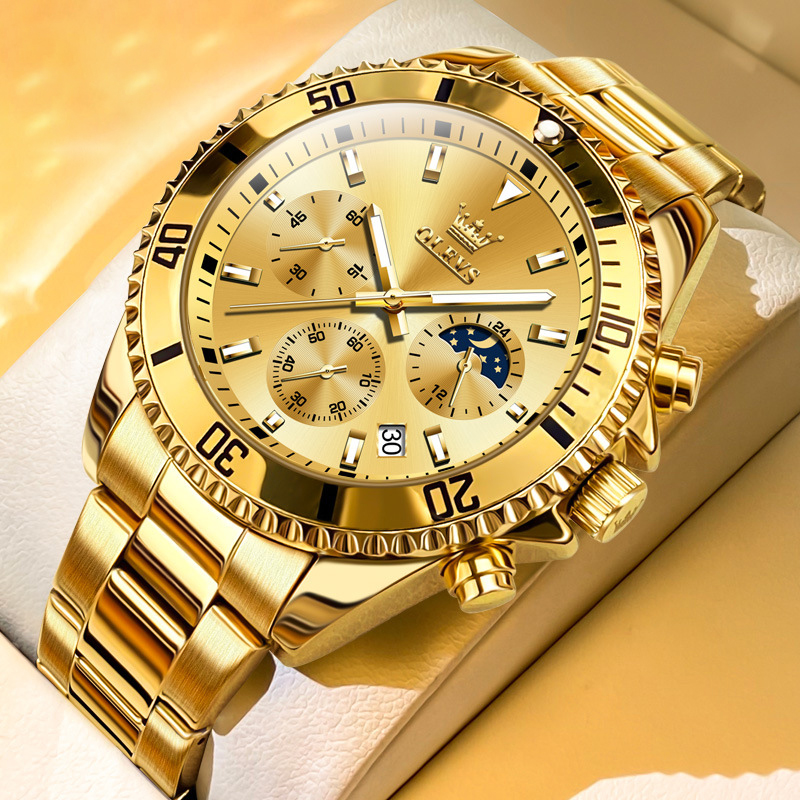 Multi-functional Waterproof Luminous Men's Quartz Stainless Steel Wrist - Image 4