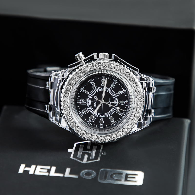 Led Flashing Sport Quartz Watch With Silicone Strap With Bold Premium Edge - Image 7