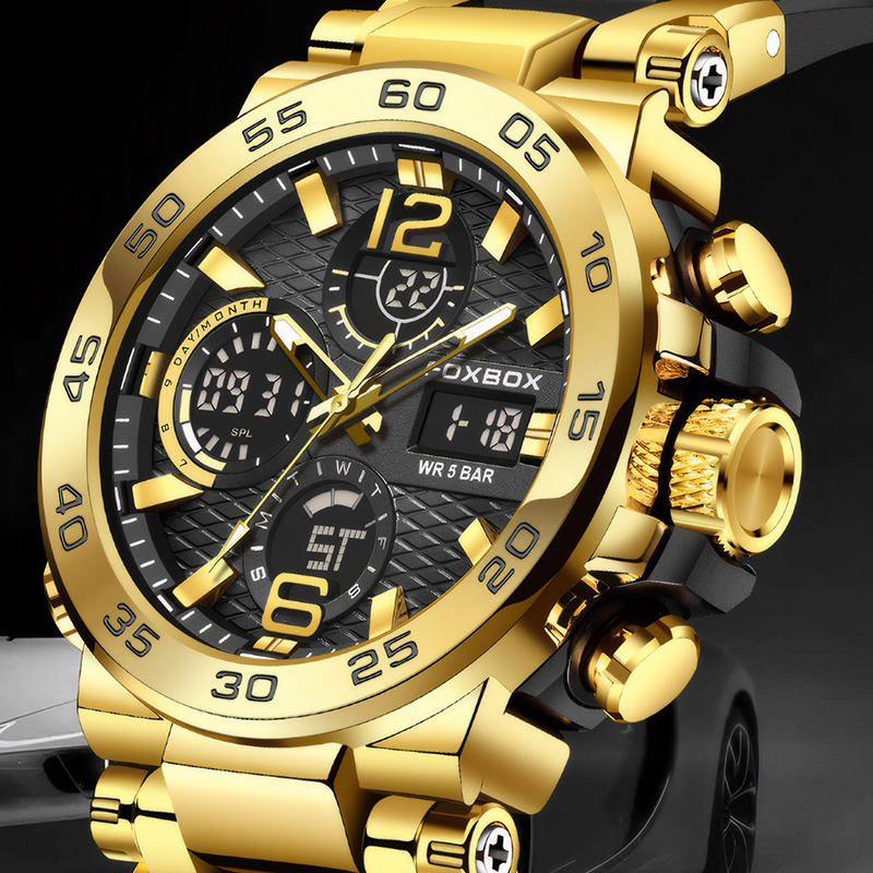 Luminous Waterproof Sports Men's Quartz Watch With Silicone Strap Silver - Image 3