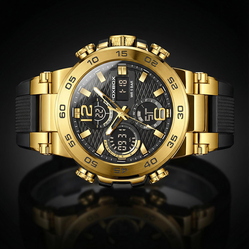 Luminous Waterproof Sports Men's Quartz Watch With Silicone Strap Silver - Image 5
